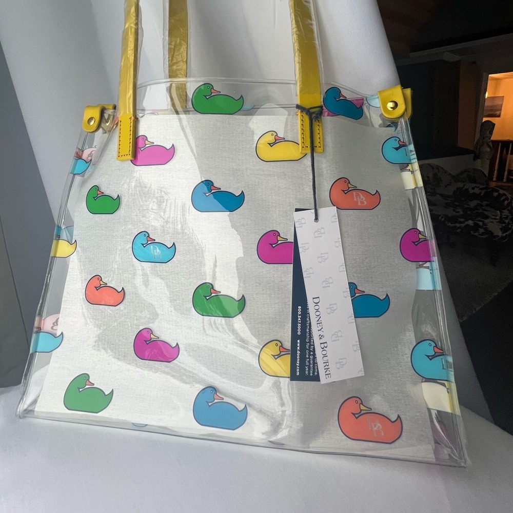 NWT Dooney and Bourke Sport Duck Monogram Medium Shopper Bag - Clear
